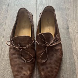 giorgio Armani men’s leather shoes loafers brown size 42